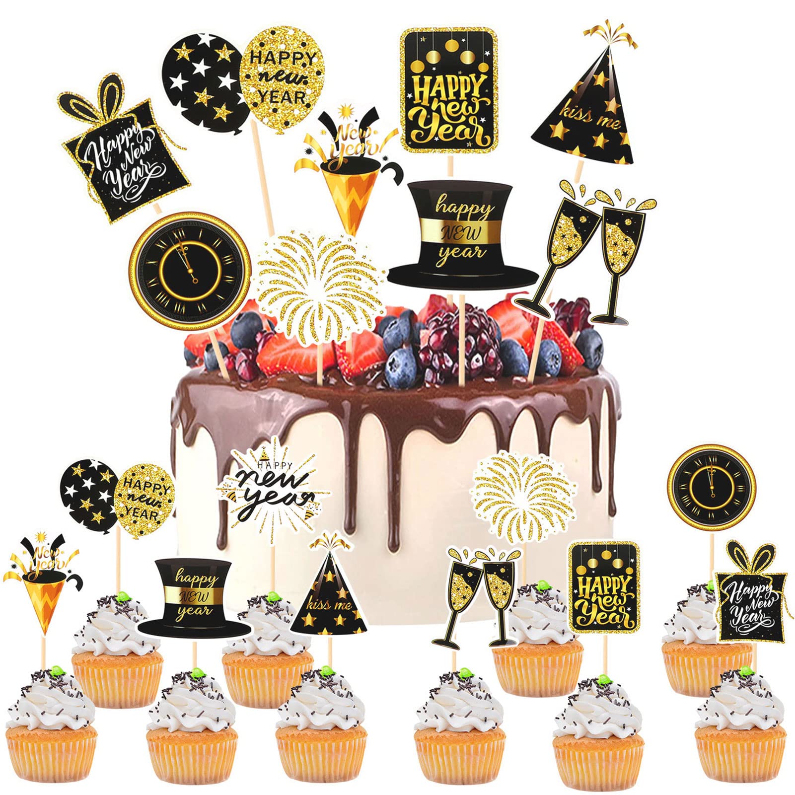howaf-silvester-deko-2027-cupcake-topper-20-st-ck-neujahr image 1