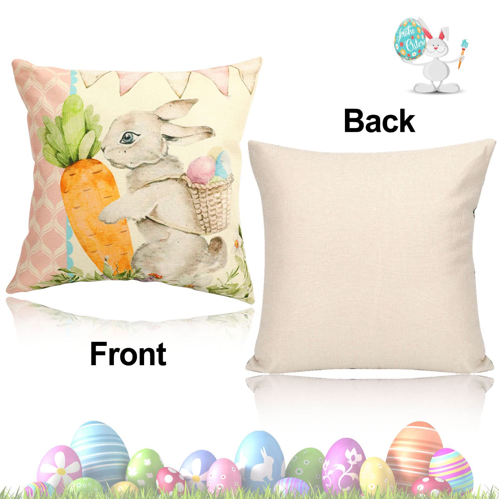howaf-oster-kissenbezug-45x45-4er-set-hase-leinen-beige image 3