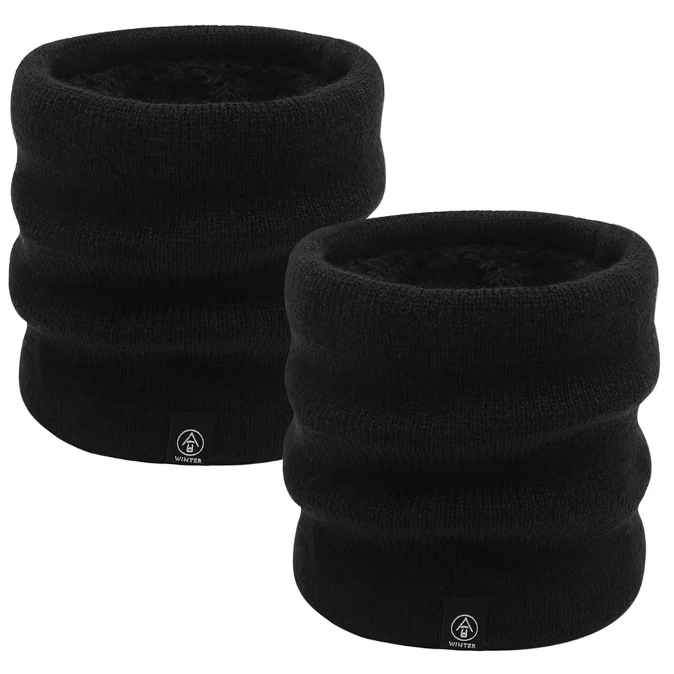 tacobear-accessories-loop-schal-fleece-2er-set-schwarz-winter image 1