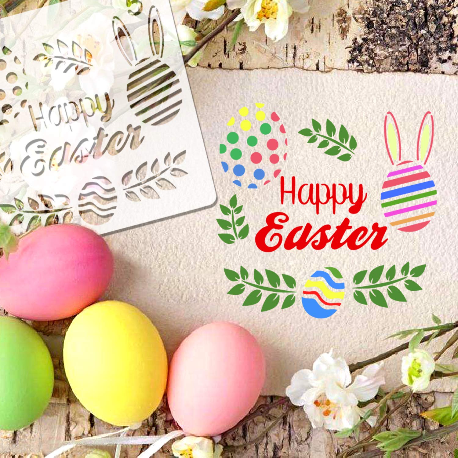howaf-ostern-schablonen-kunststoff-8er-set-hase-osterei image 4