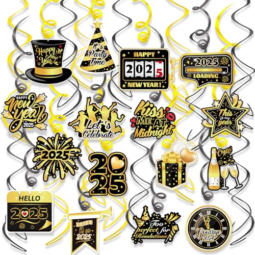 howaf-silvester-deko-2025-deckenh-nger-30-st-ck-schwarz-gold image 8