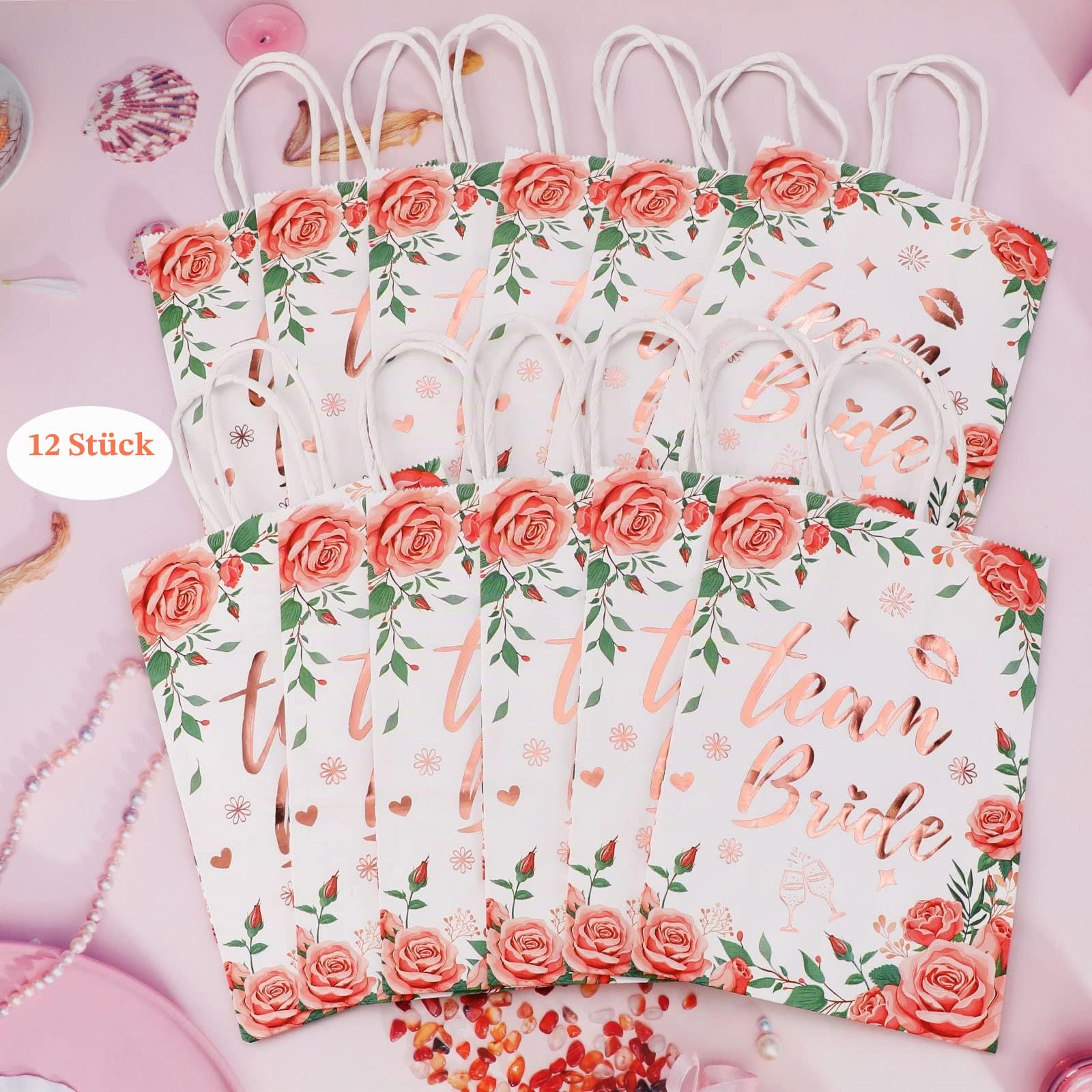 howaf-jga-geschenkt-ten-team-bride-12-st-ck-ros-gold-blume image 4