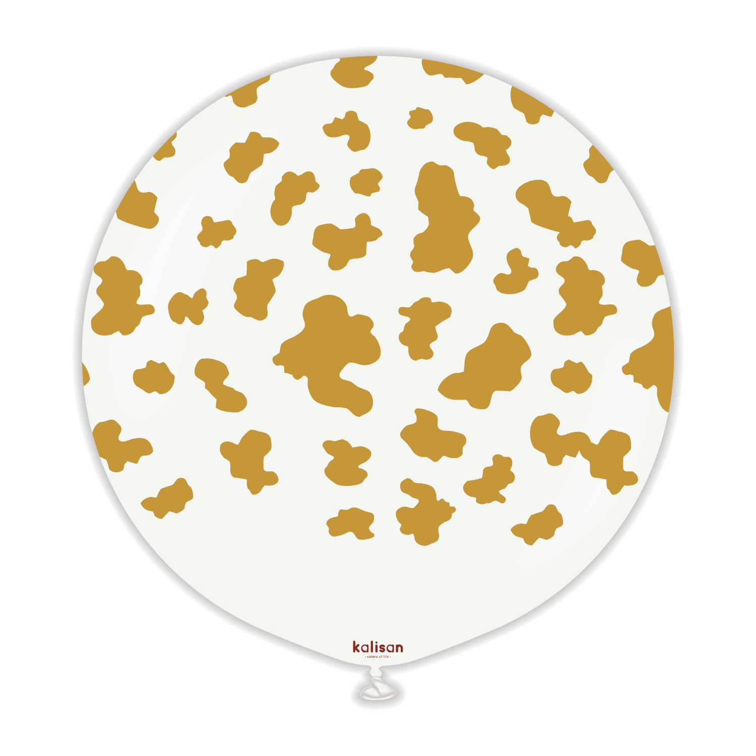kalisan-safari-cow-white-luftballons-25er-12-wei-gold image 2