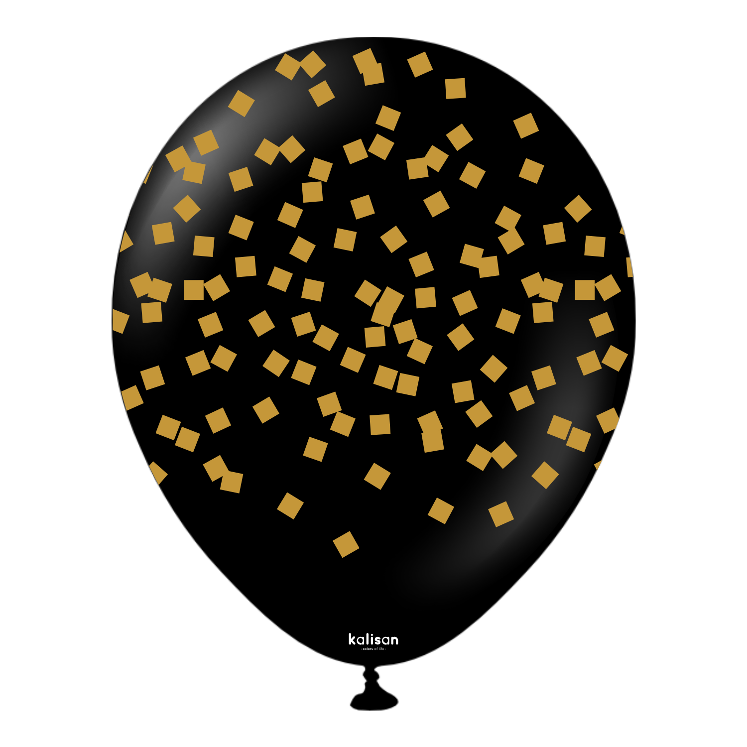 kalisan-party-theme-gold-confetti-luftballons-12-25-stk-schwarz image 2