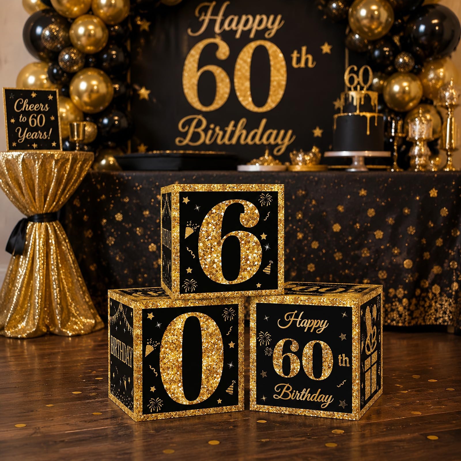 qifu-ballon-boxen-60-geburtstag-deko-schwarz-gold-3-stk image 6