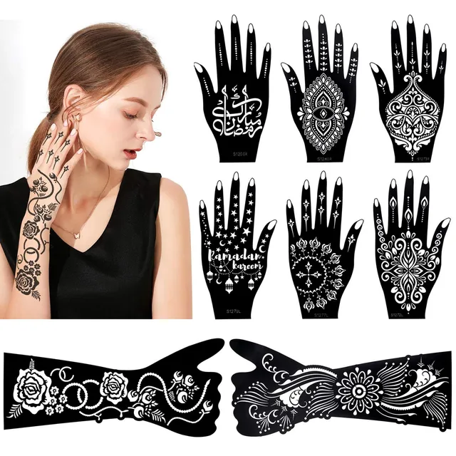 howaf-tattoo-schwarz-tempor-r-mandala-blume-8-blatt image 1