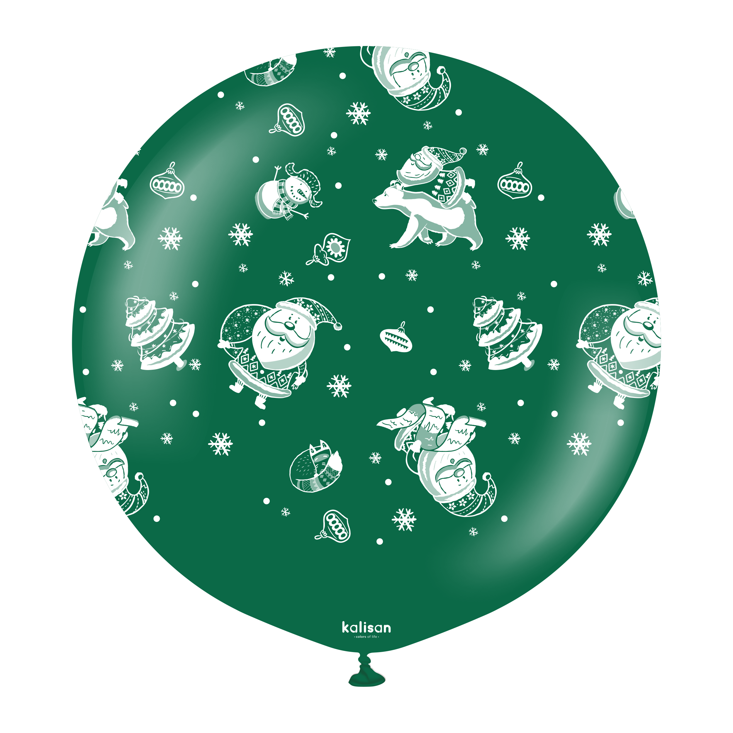 kalisan-new-year-santa-claus-luftballon-24-zoll-dark-green-1-stk image 1