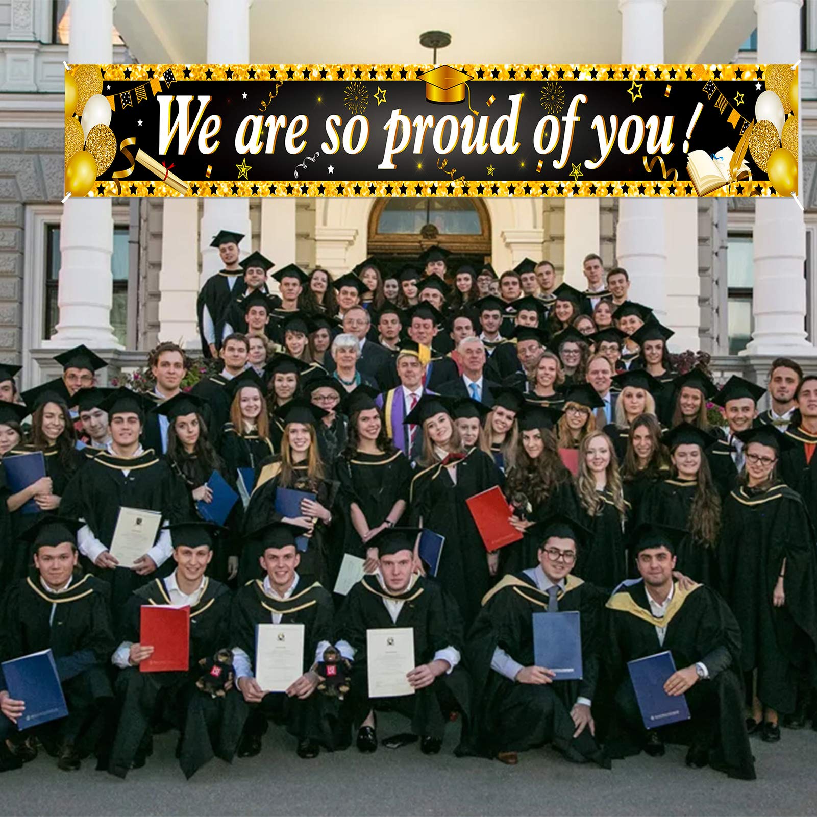 howaf-we-are-so-proud-of-you-banner-abschluss-schwarz-gold-270-cm image 4