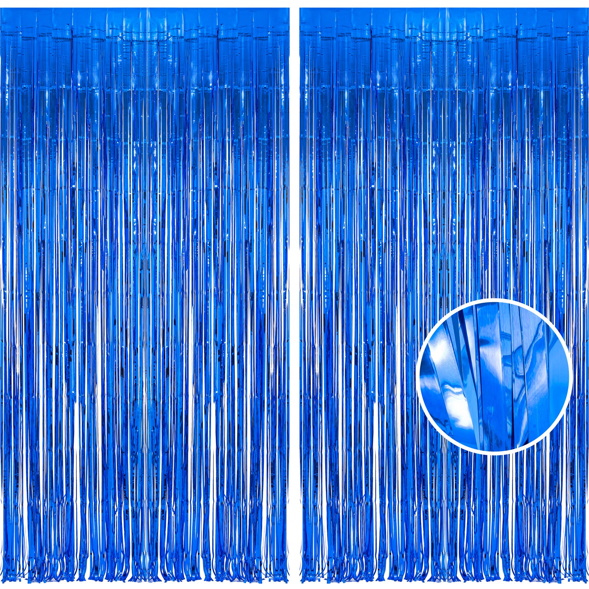 braveshine-lametta-folienvorhang-blau-2-st-ck-1x2-5m-party-fotohintergrund image 1