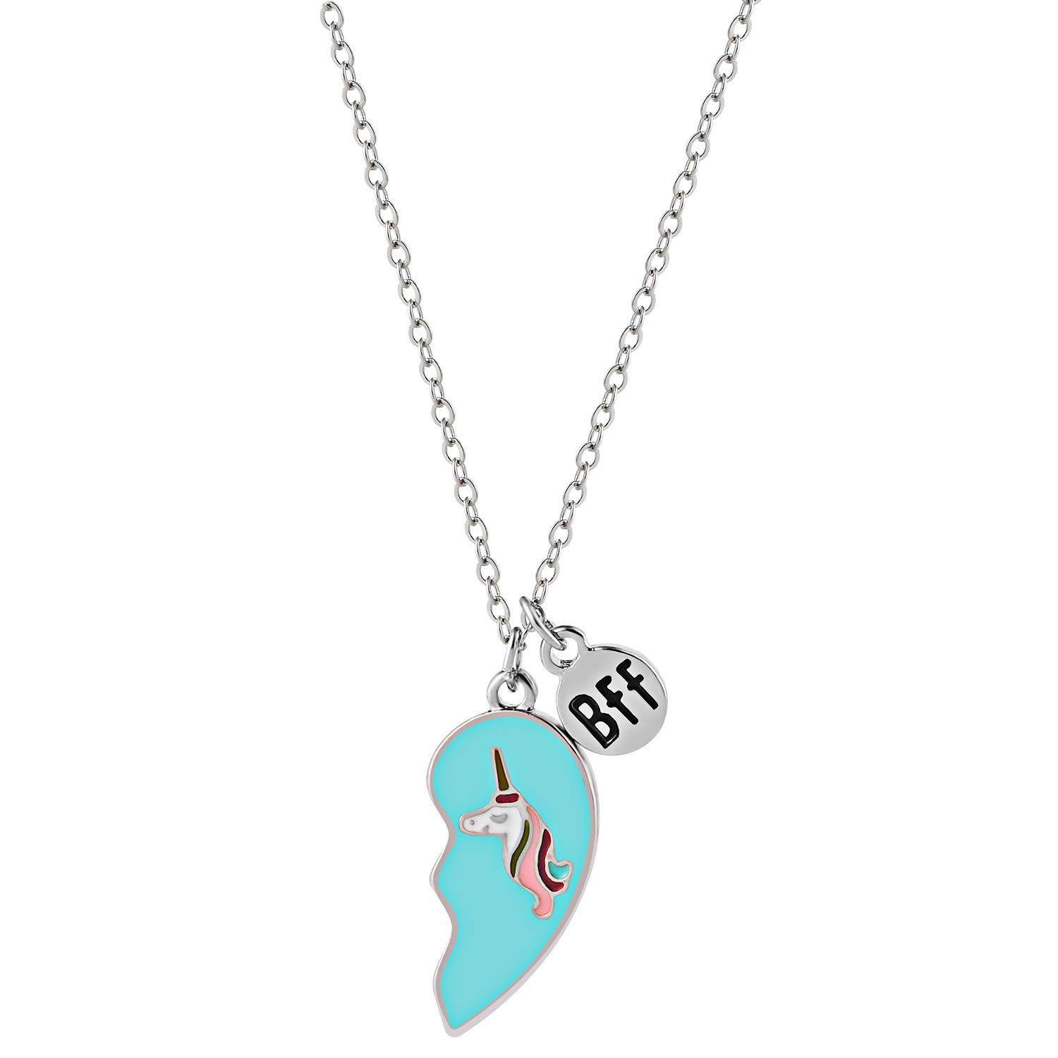 tacobear-freundschaftskette-einhorn-bff-herz-2tlg-rosa-blau image 3