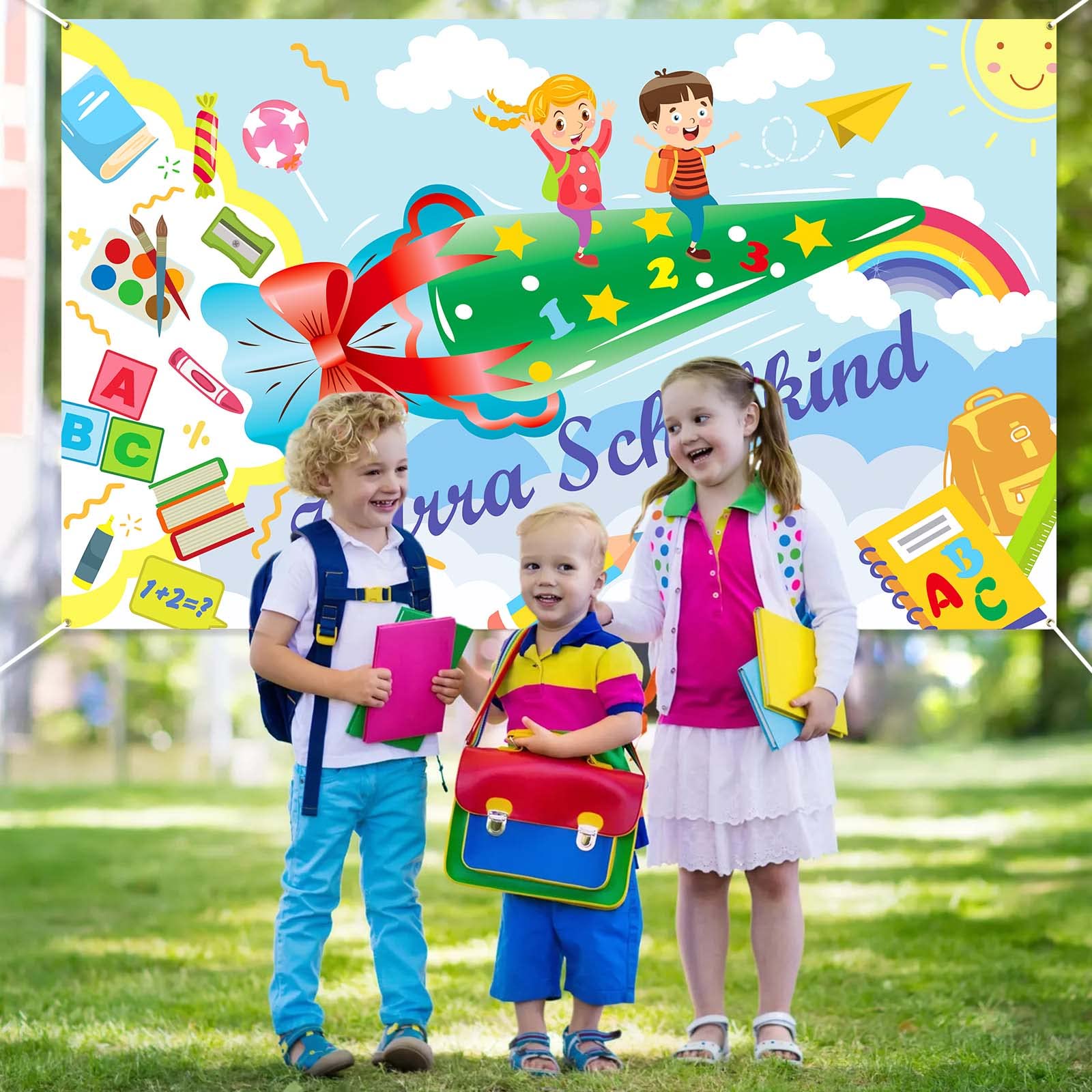 howaf-hurra-schulkind-banner-stoff-185x110cm-einschulung image 5