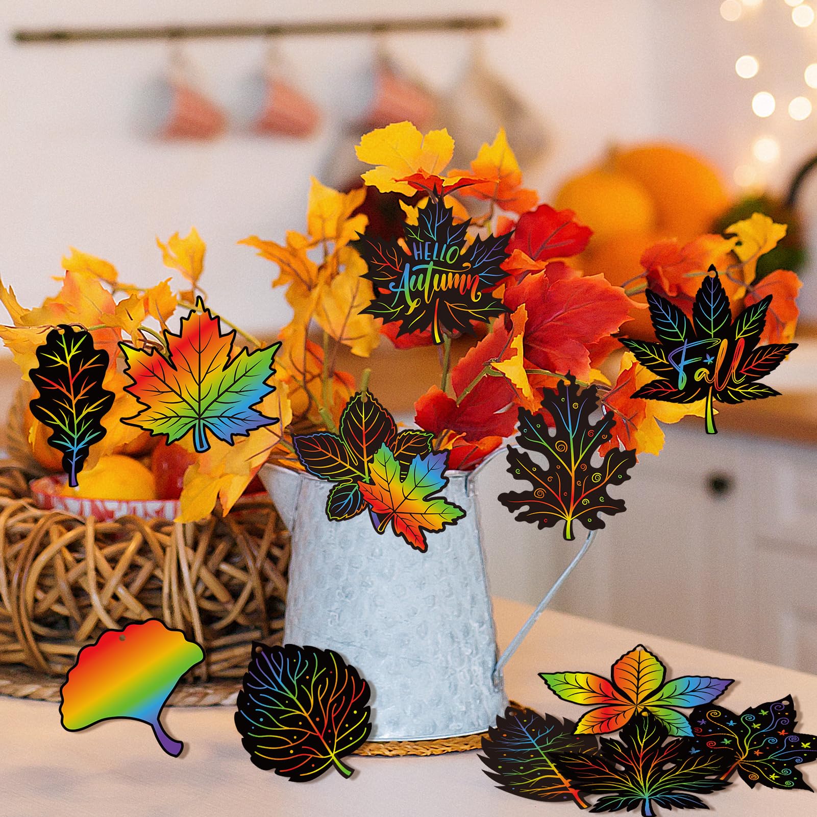 howaf-herbst-kratzbilder-36tlg-kratzpapier-bl-tter-mit-stiften image 7