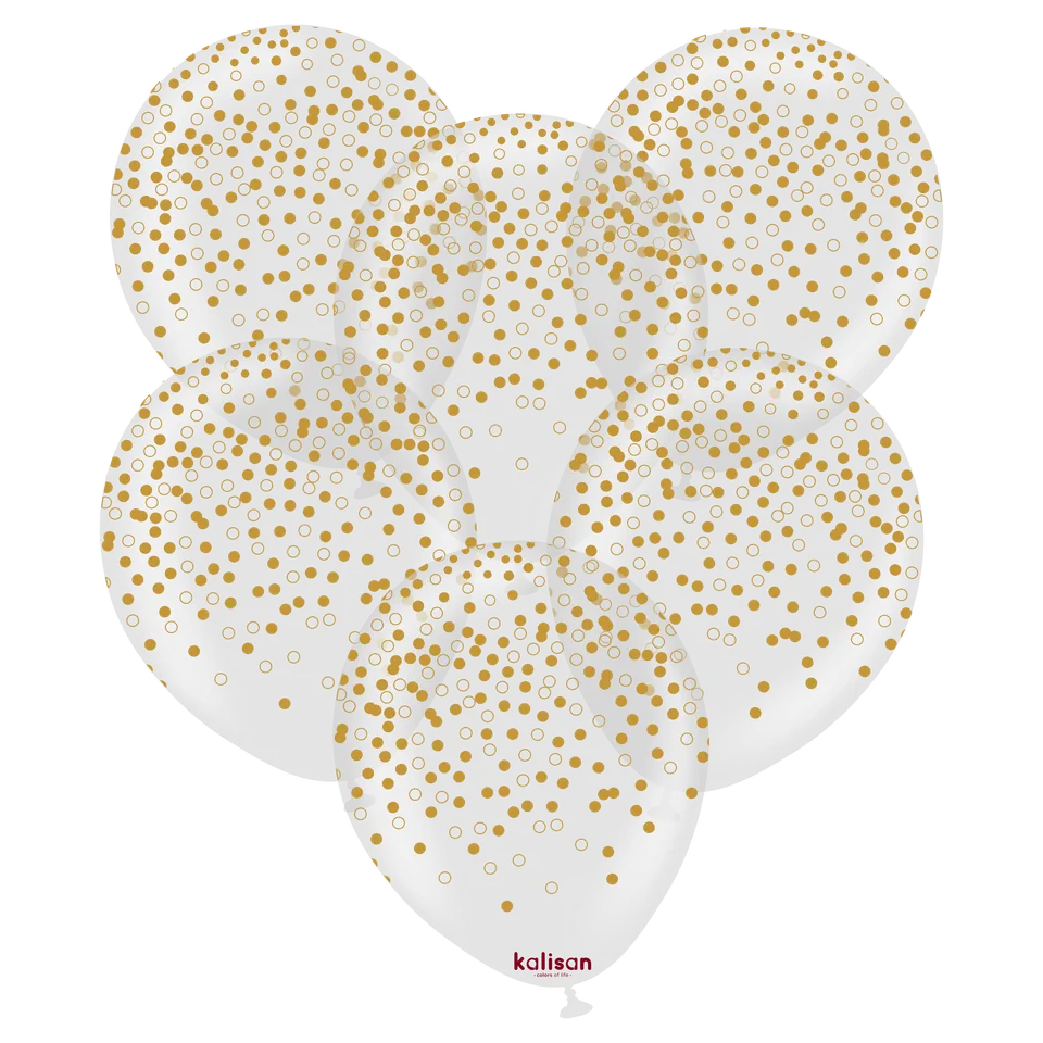 kalisan-party-theme-confetti-gold-luftballon-transparent-6-st-ck image 1
