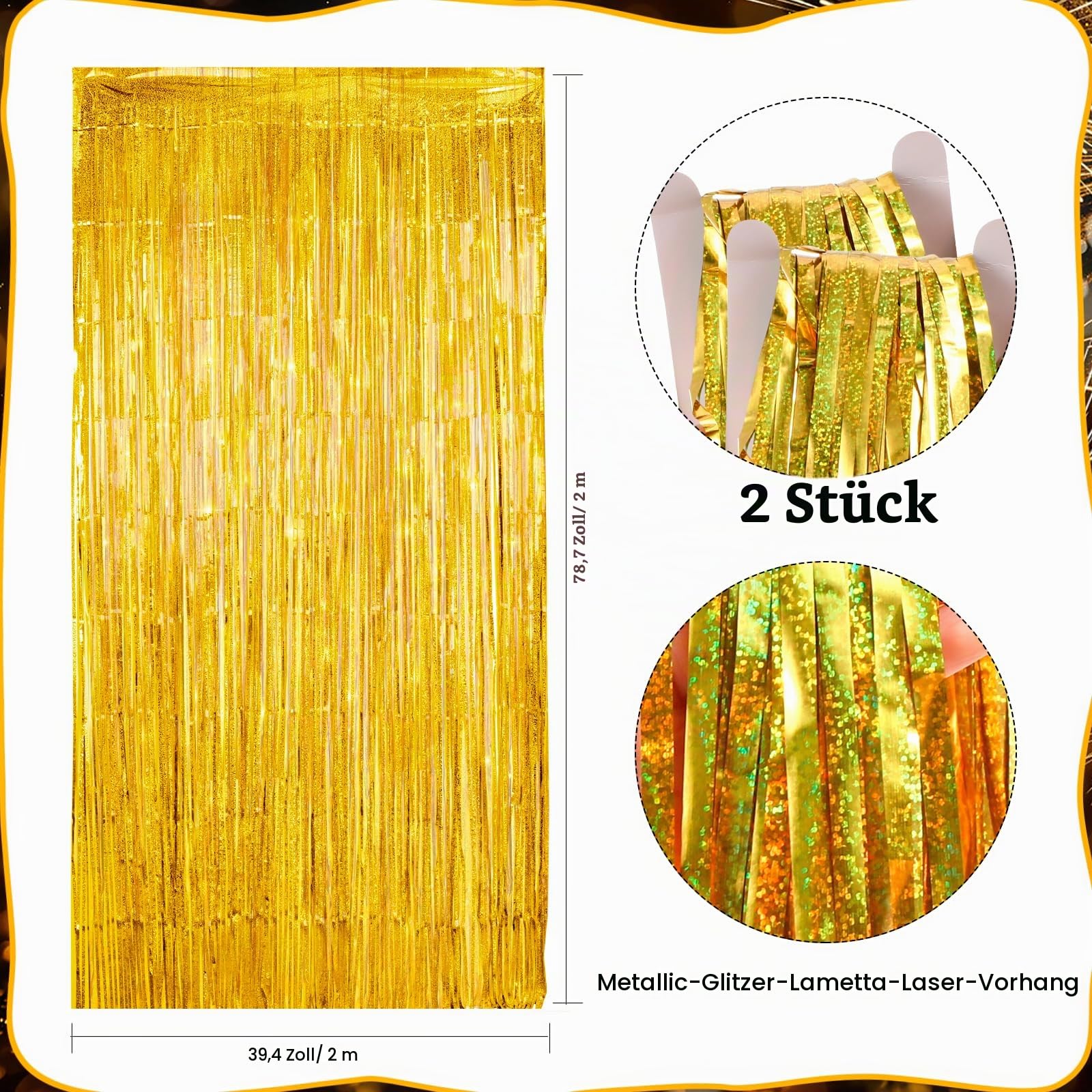howaf-silvester-deko-2027-party-set-42-teile-schwarz-gold image 3