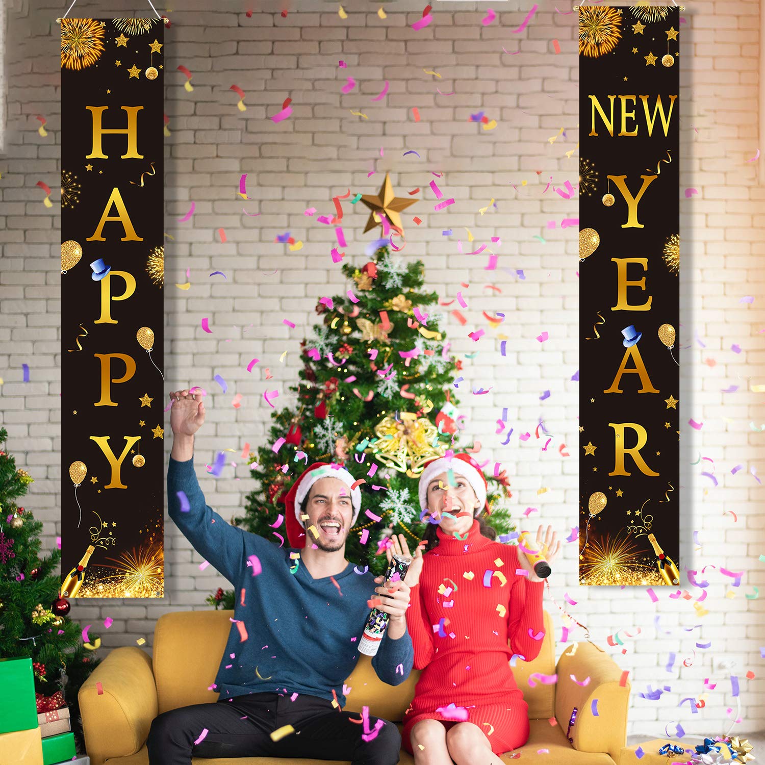 howaf-silvester-deko-banner-frohes-neujahr-schwarz-gold-2tlg image 7