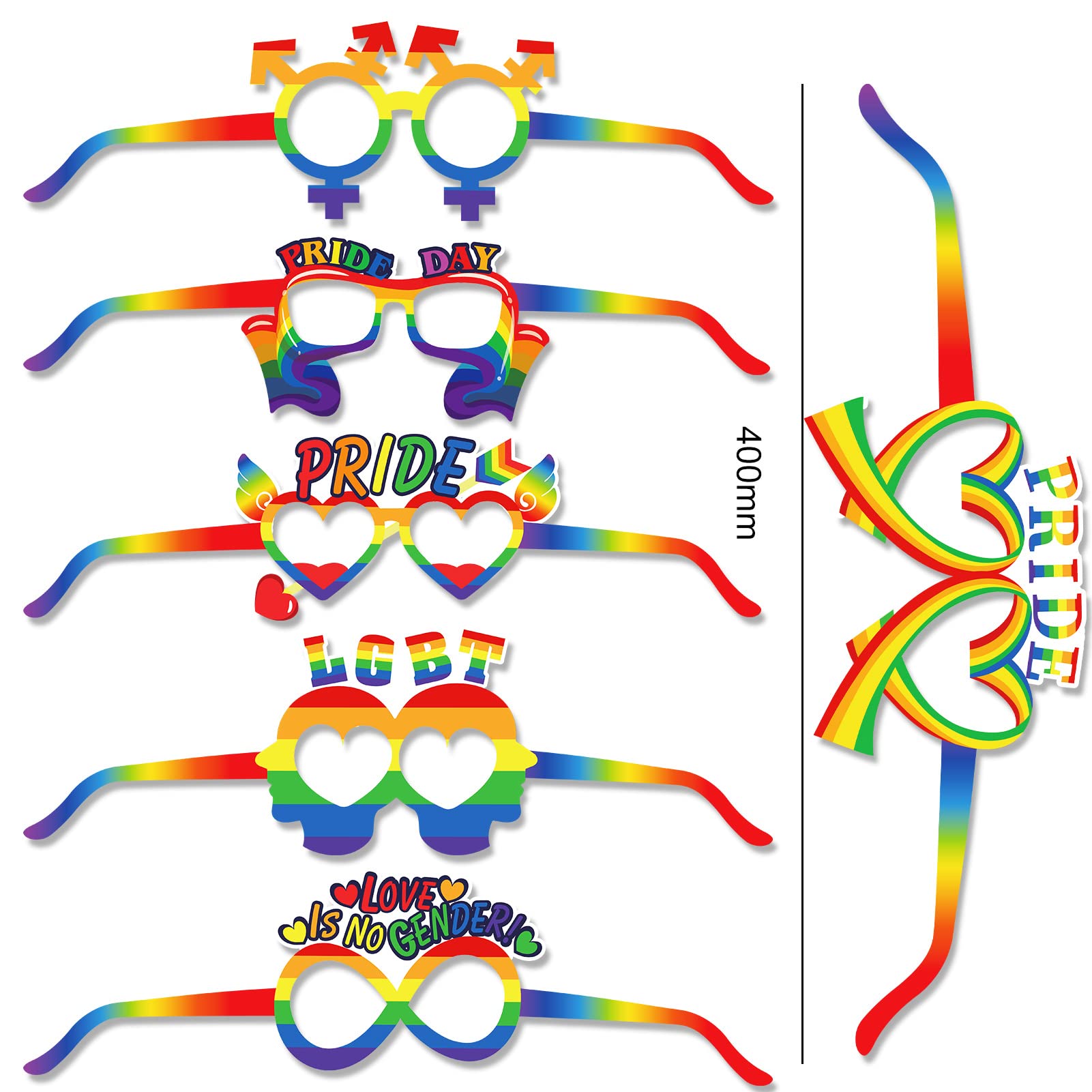 howaf-photo-booth-props-pride-partybrille-regenbogen-herz-26-st-ck image 3