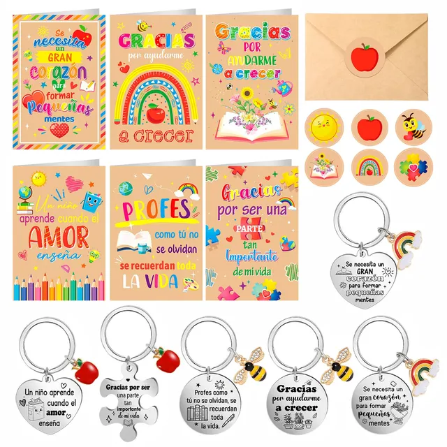 howaf-gift-bags-lehrerin-geschenkset-karte-schl-sselanh-nger-a image 1