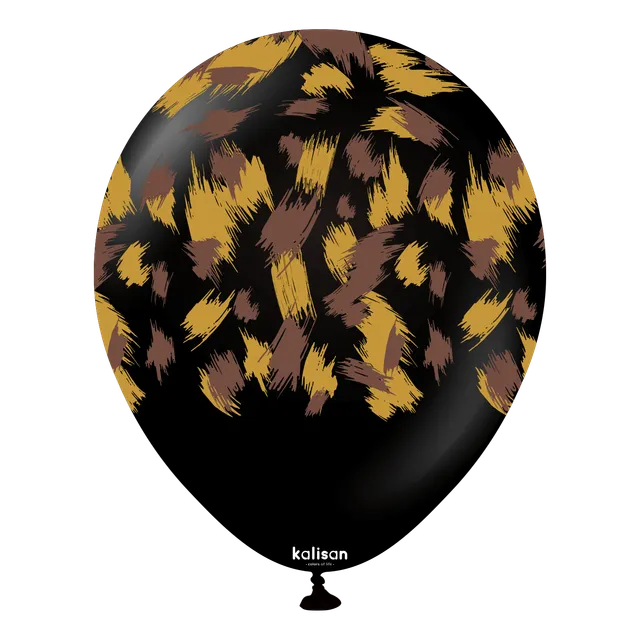 kalisan-safari-theme-savanna-black-luftballons-25-st-ck-schwarz image 1