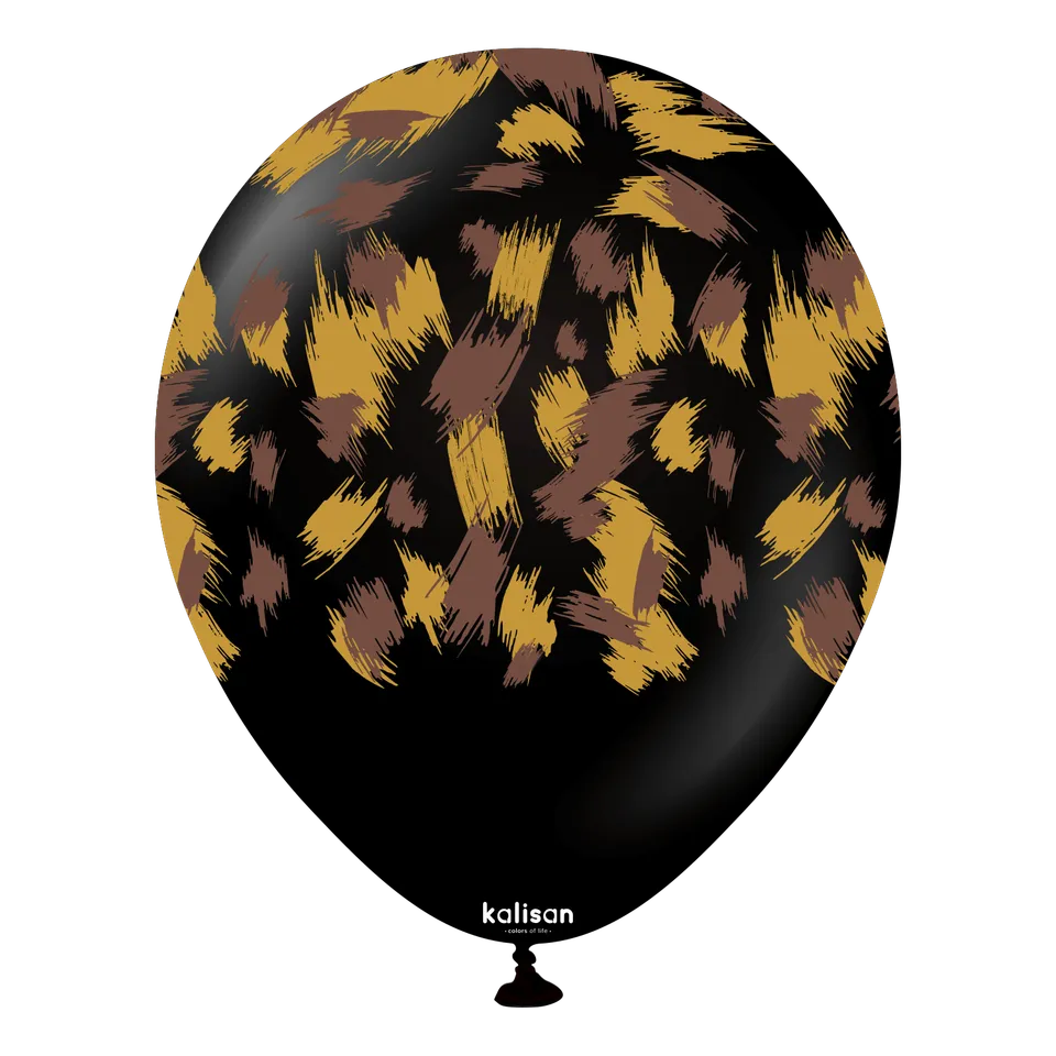 kalisan-safari-theme-savanna-black-luftballons-25-st-ck-schwarz image 1