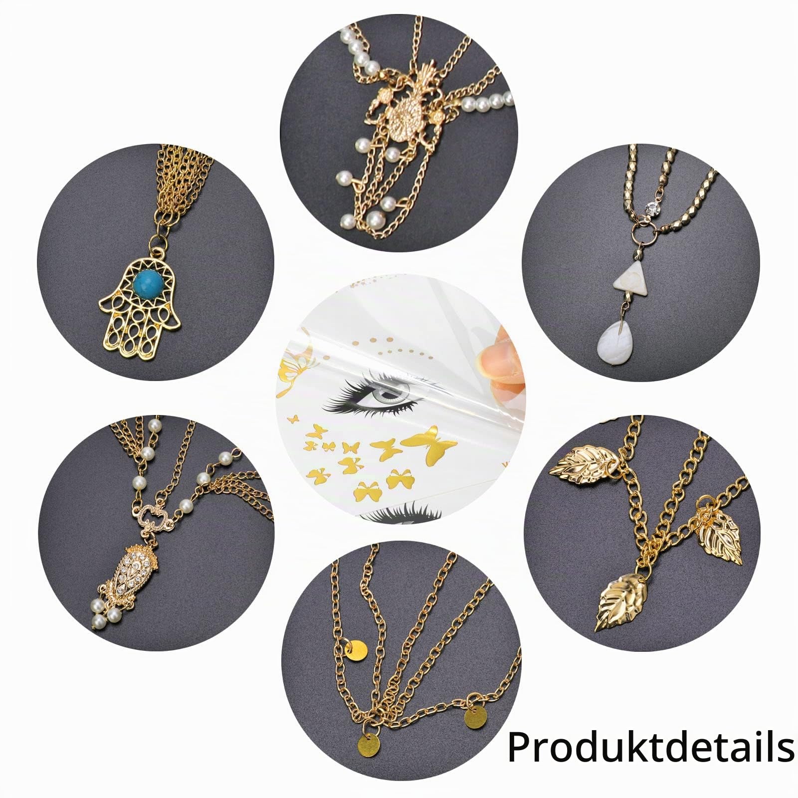howaf-festival-haarschmuck-kopfkette-gold-set-mit-tattoos image 4