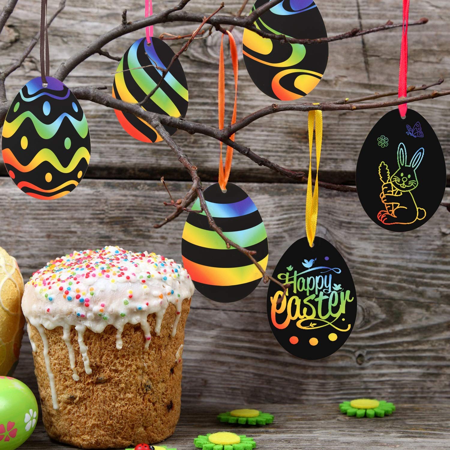 howaf-ostern-kratzbild-osterei-20-st-ck-bastelset-kinder-b-nder image 5