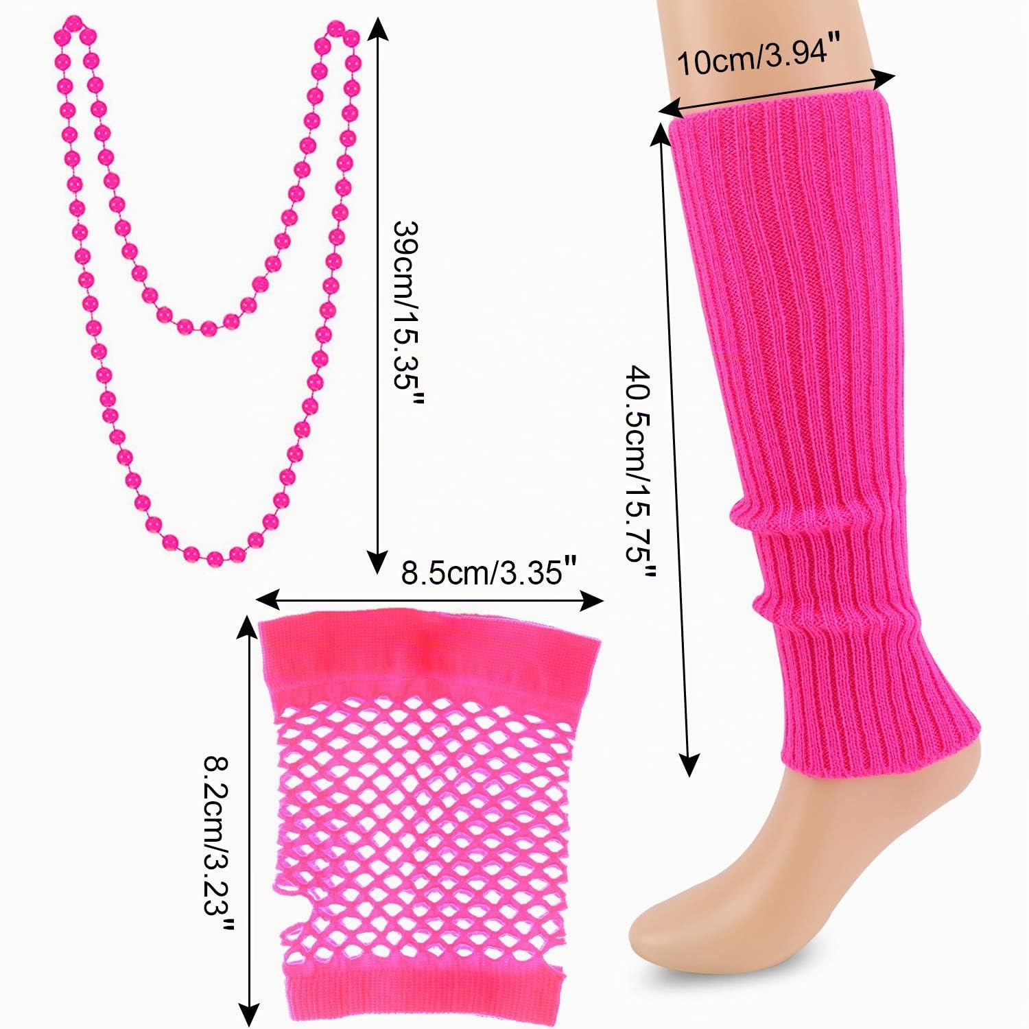 howaf-80er-jahre-kost-m-damen-neon-accessoires-set-mit-stirnband image 3
