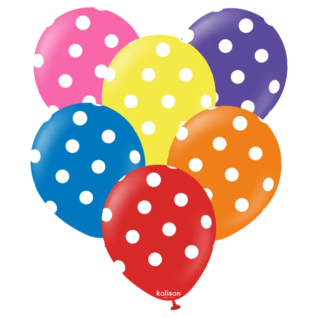 kalisan-party-theme-white-polka-dots-luftballons-25-st-ck image 1