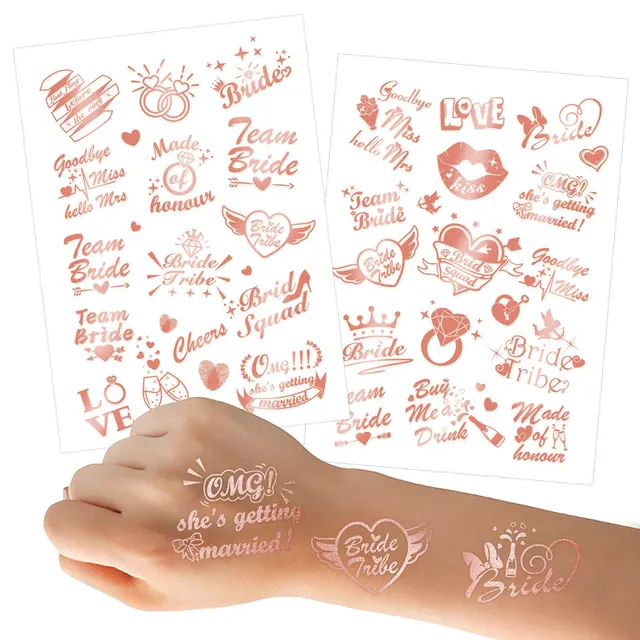 howaf-temporary-tattoos-jga-set-rose-gold-100-st-ck image 1