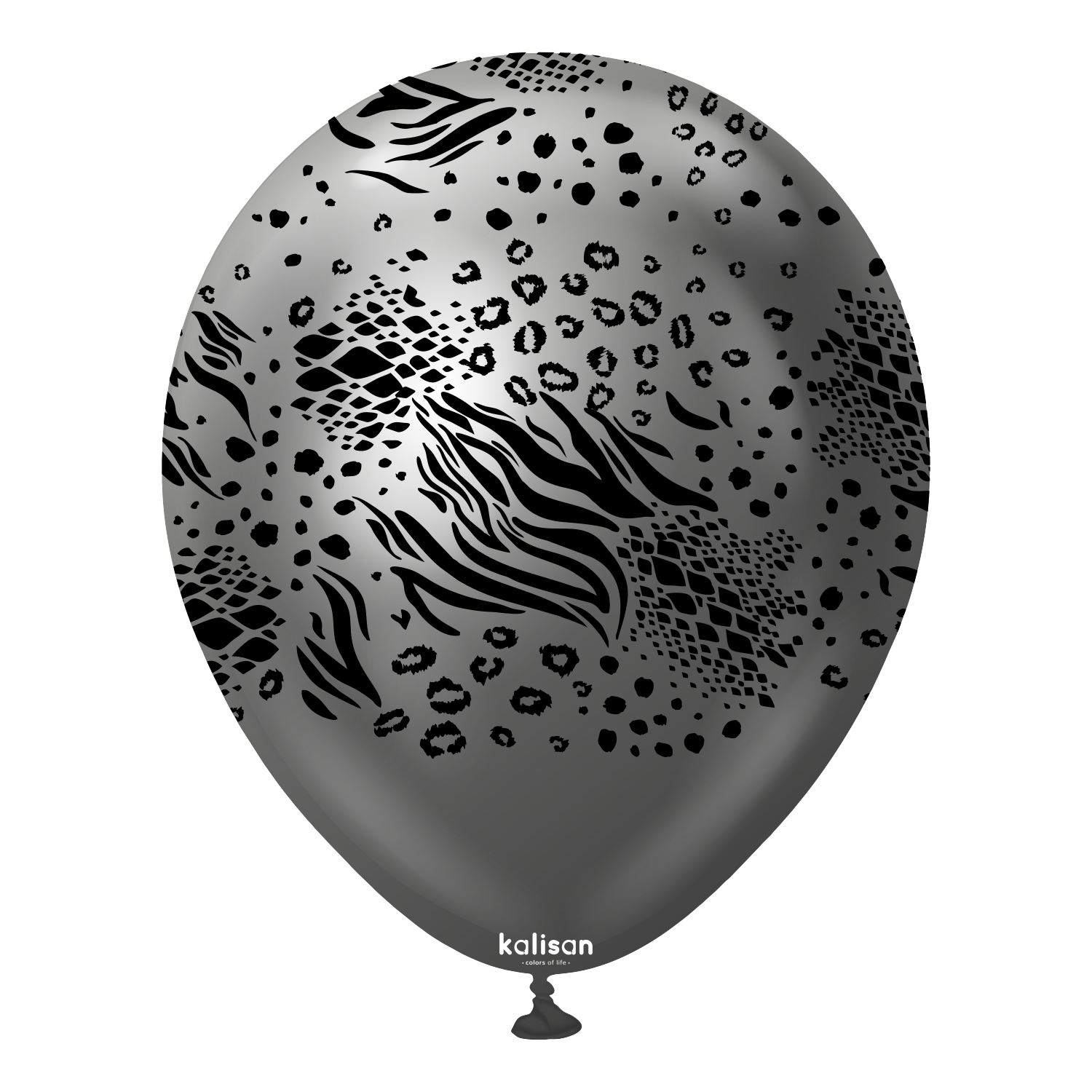 kalisan-safari-mutant-mirror-space-grey-luftballon-12-zoll-25-st-ck image 1