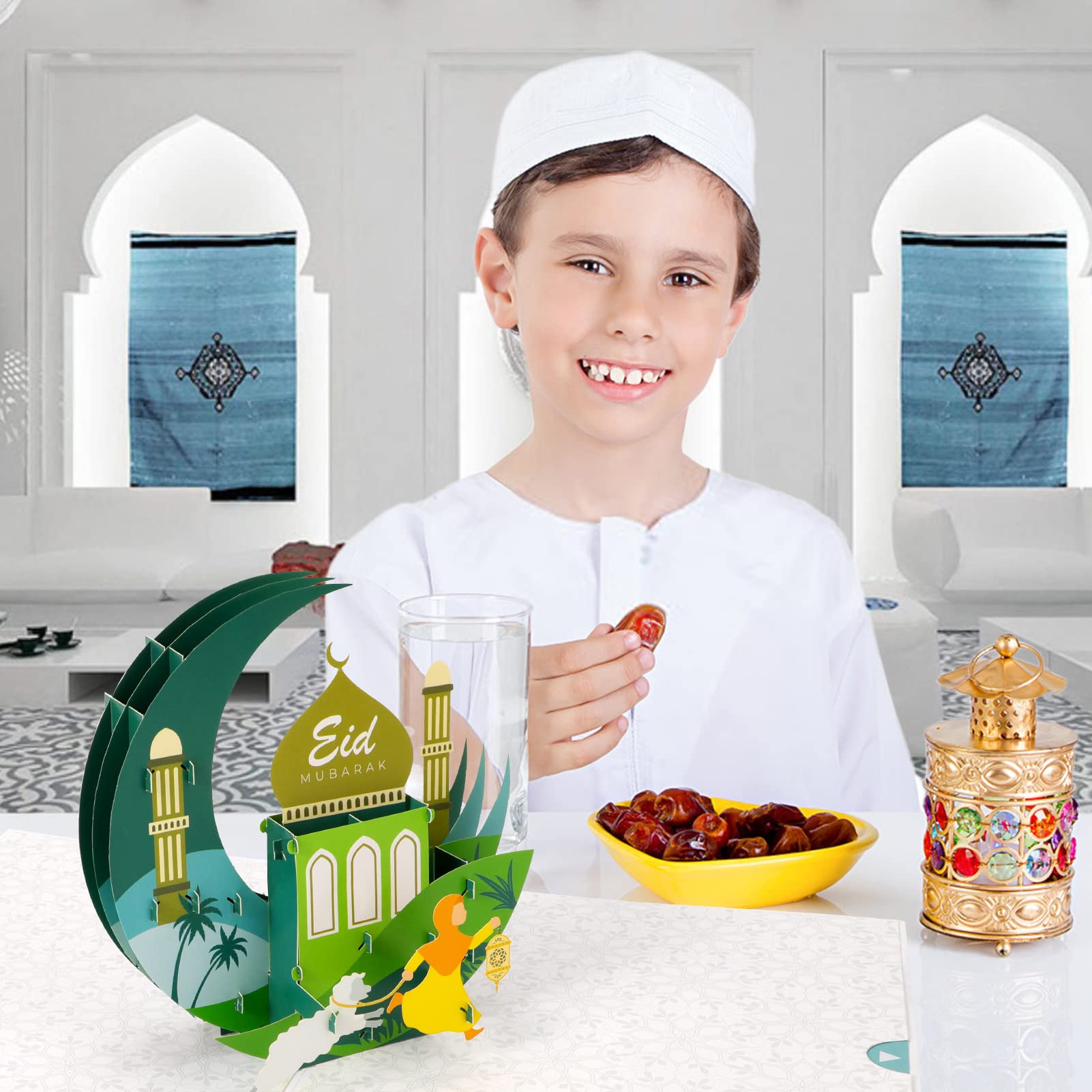 howaf-eid-mubarak-3d-pop-up-karte-gru-karte-mit-umschlag-mond-moschee image 5