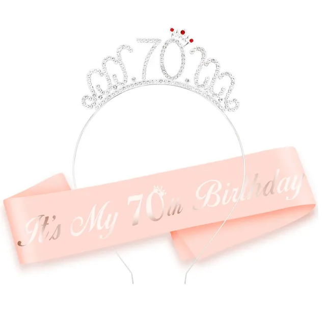 howaf-it-s-my-70th-birthday-sch-rpe-und-tiara-rosegold-set image 1