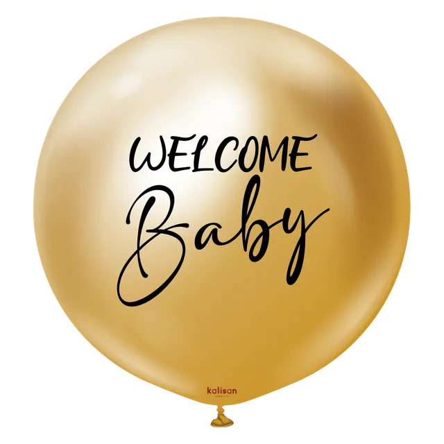 kalisan-gender-reveal-welcome-baby-luftballon-mirror-gold-36-1-st-ck image 1