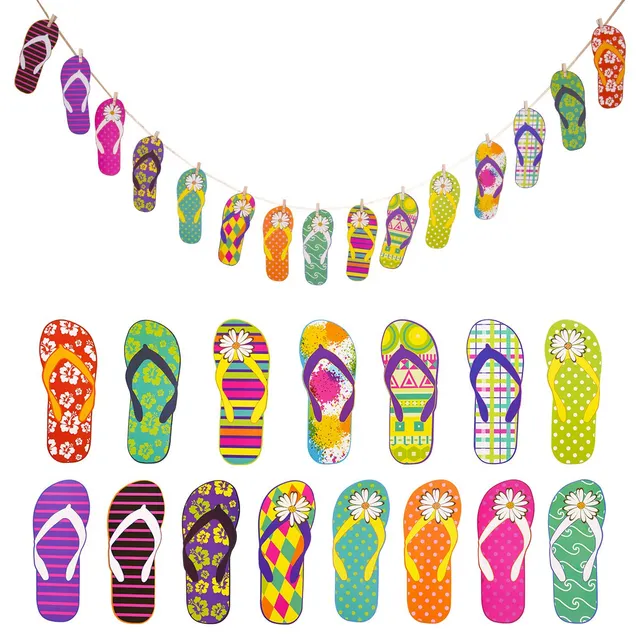 howaf-hawaii-flip-flops-girlande-banner-15-teilig-10-m image 1