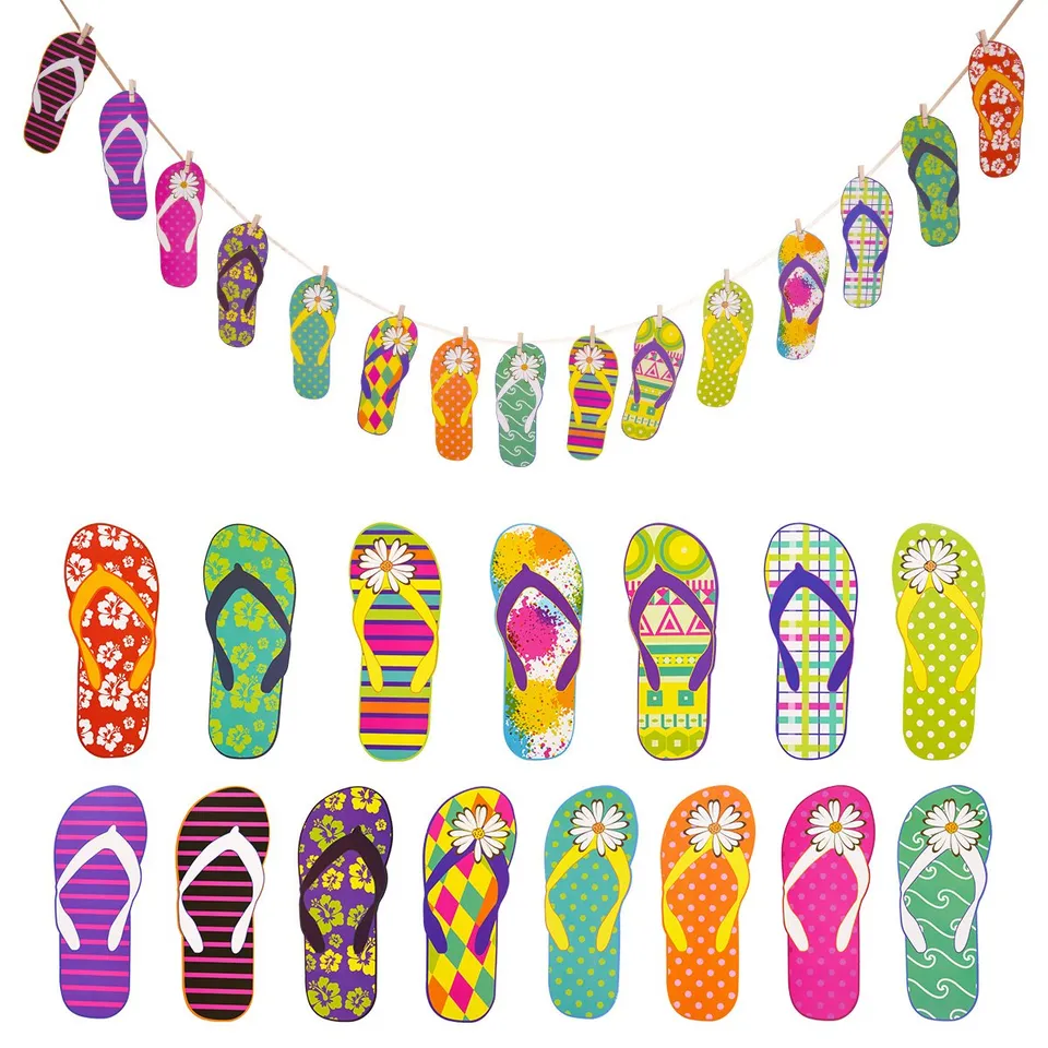howaf-hawaii-flip-flops-girlande-banner-15-teilig-10-m image 1