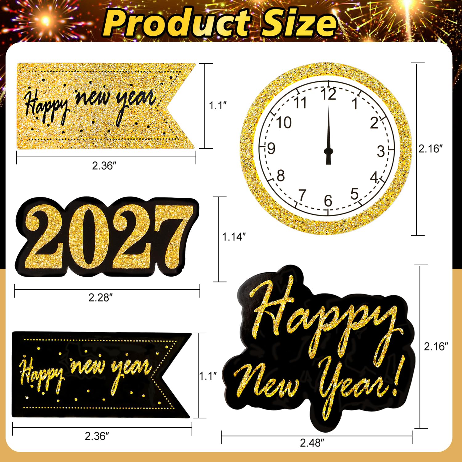 howaf-silvester-deko-2027-cupcake-topper-happy-new-year-25-st-ck image 2