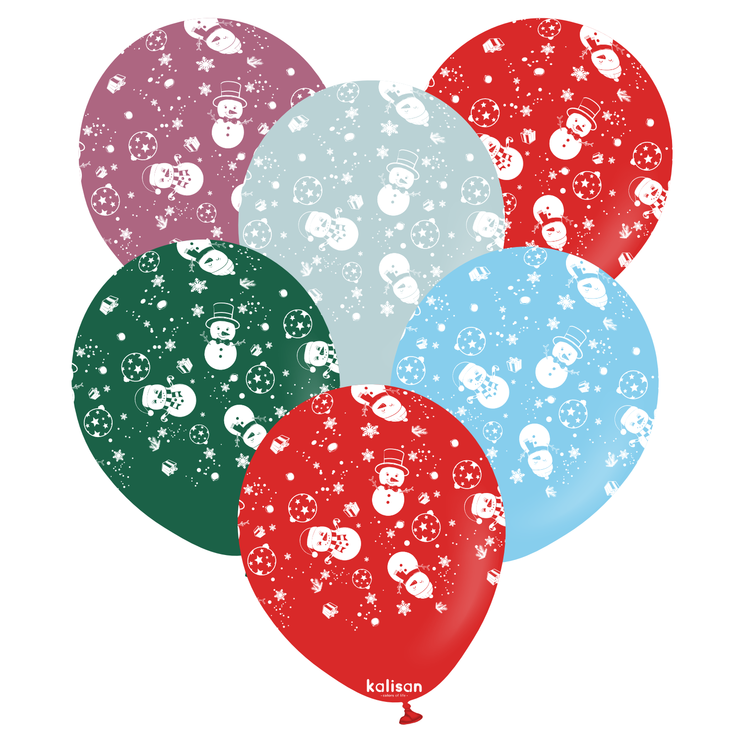 kalisan-new-year-christmas-snowman-luftballons-25-st-ck image 1