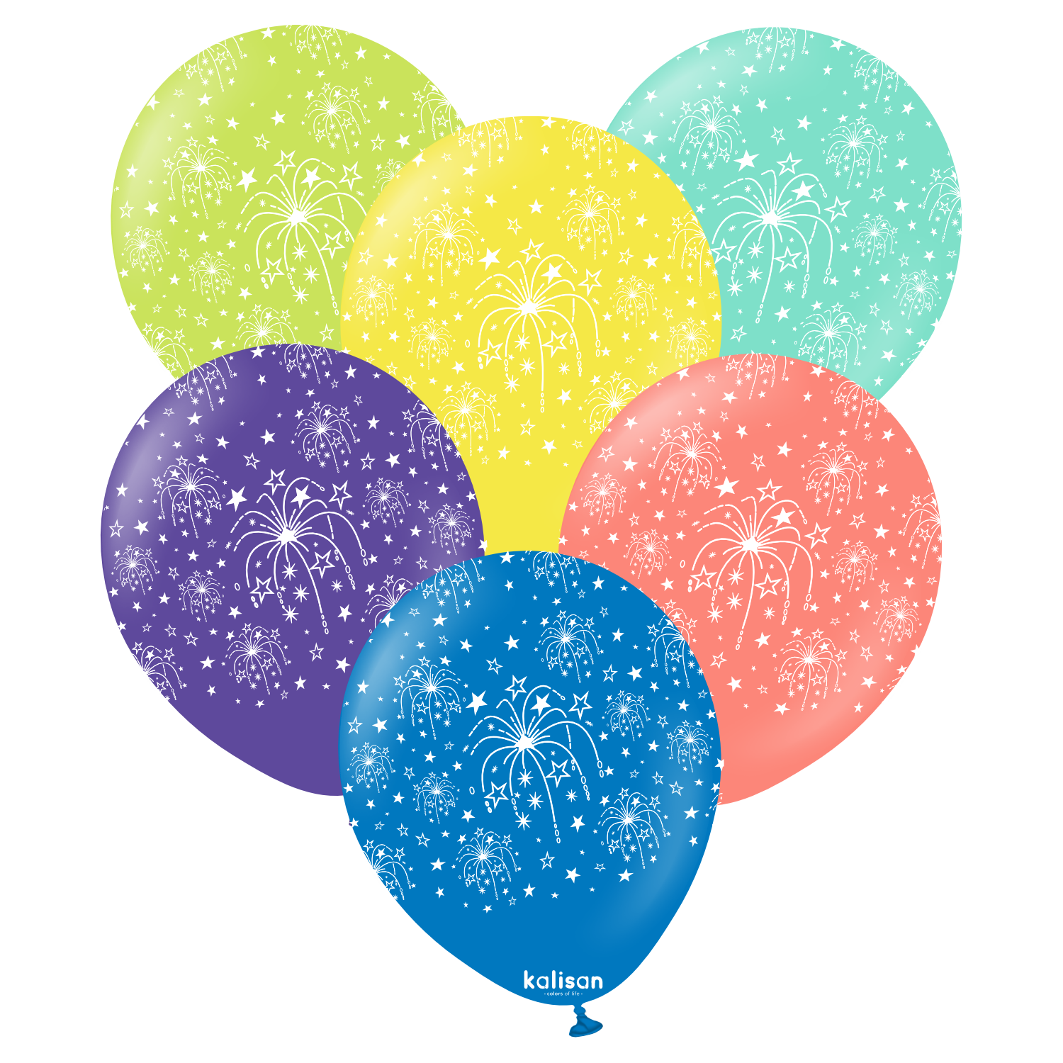 kalisan-party-theme-fireworks-luftballons-25-st-ck-sortiert image 1