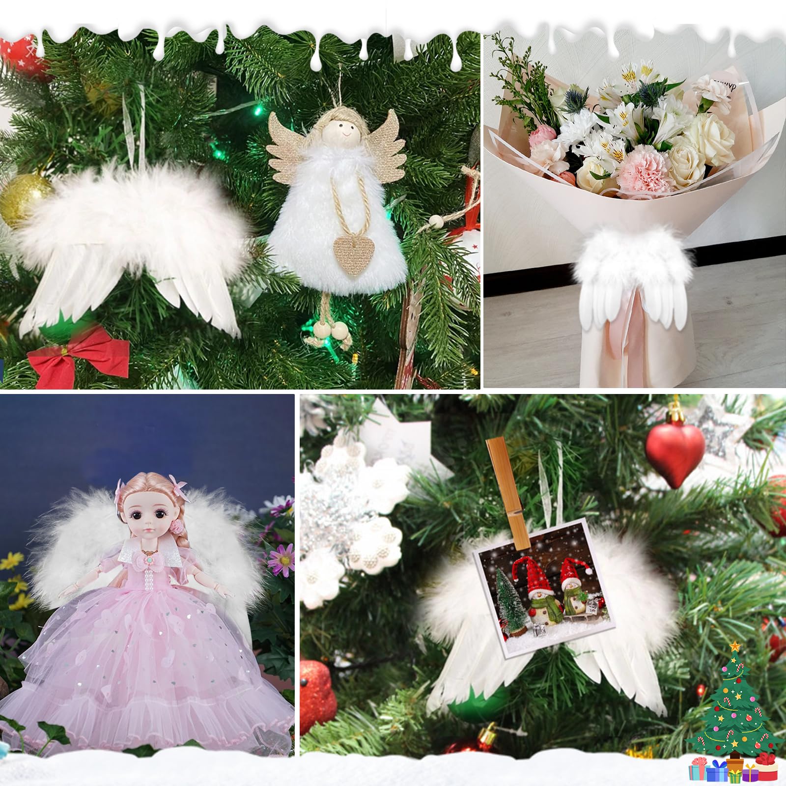howaf-engelsfl-gel-deko-weihnachten-wei-feder-12-st-ck image 6