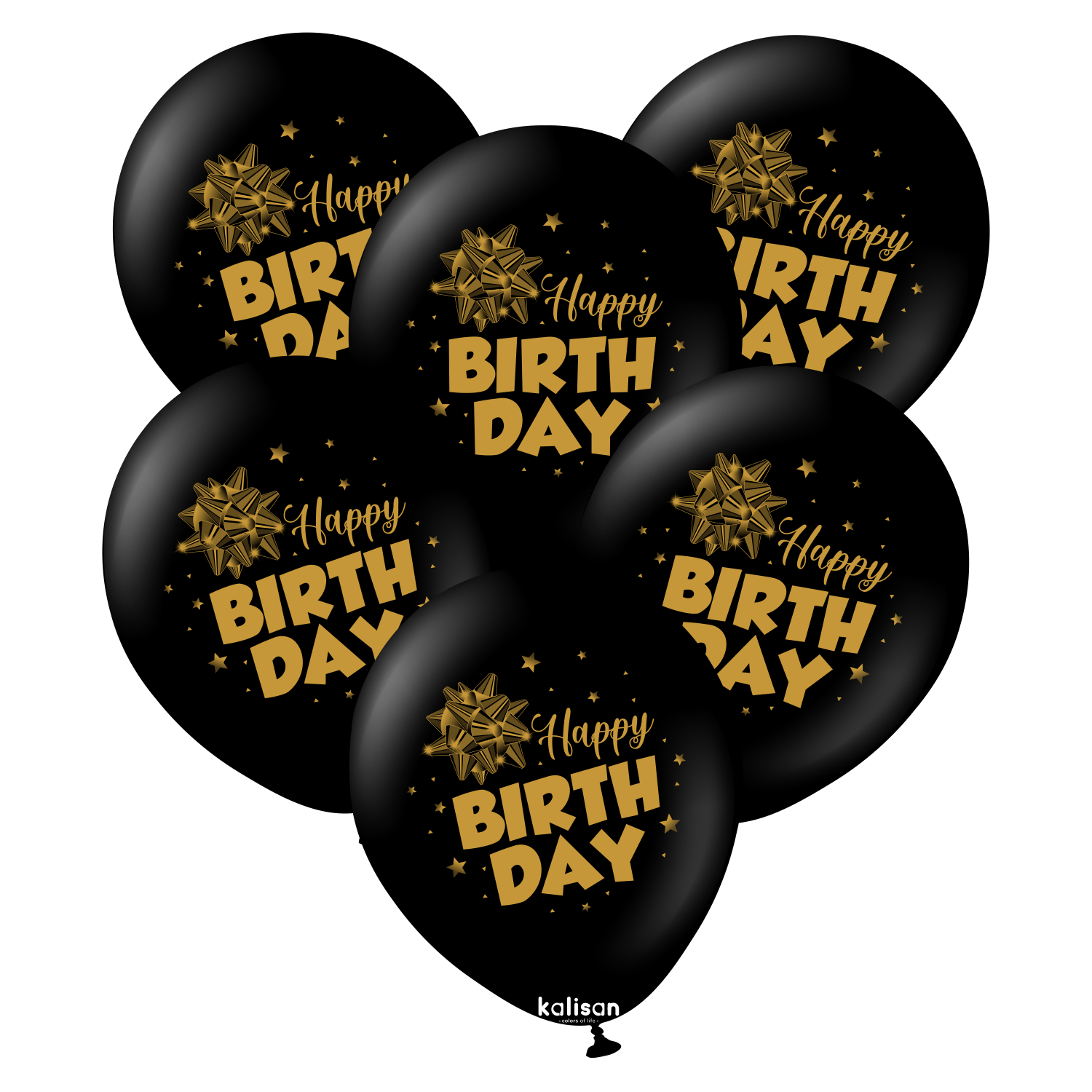 kalisan-birthday-theme-bow-luftballons-schwarz-25-st-ck image 1