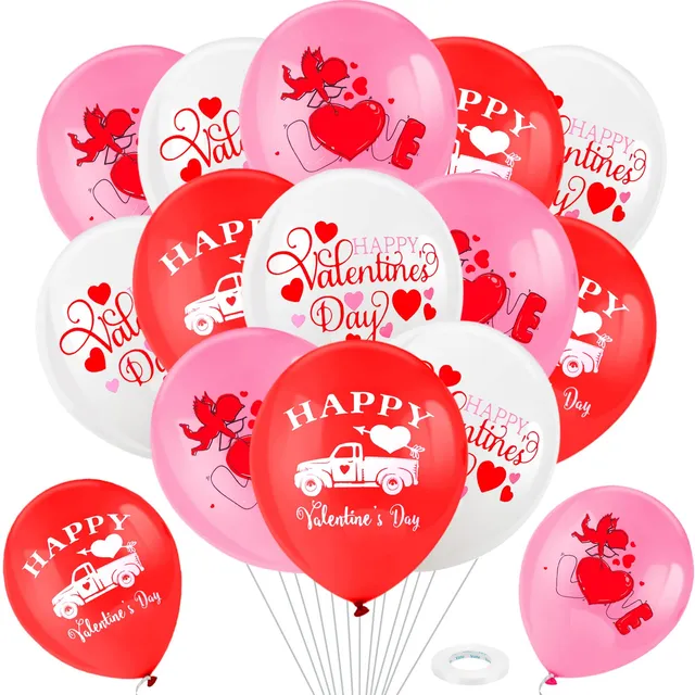 howaf-valentinstag-ballons-herz-rot-24-st-ck-latex image 1
