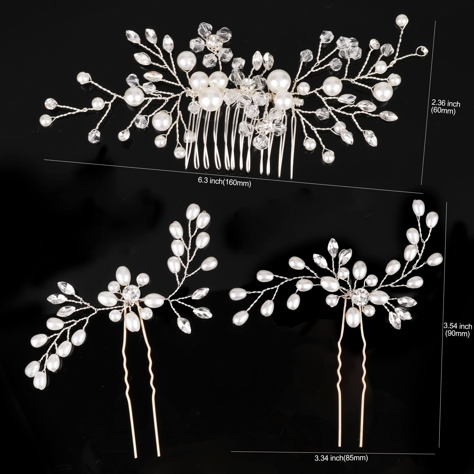 howaf-braut-haarschmuck-set-3-teilig-kristall-perlen image 2