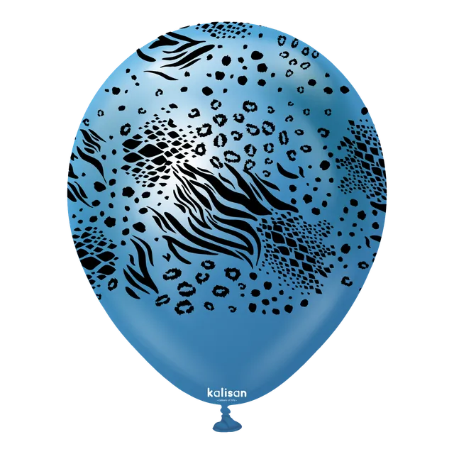 kalisan-safari-mutant-luftballon-12-zoll-mirror-blue-25er-latex image 1