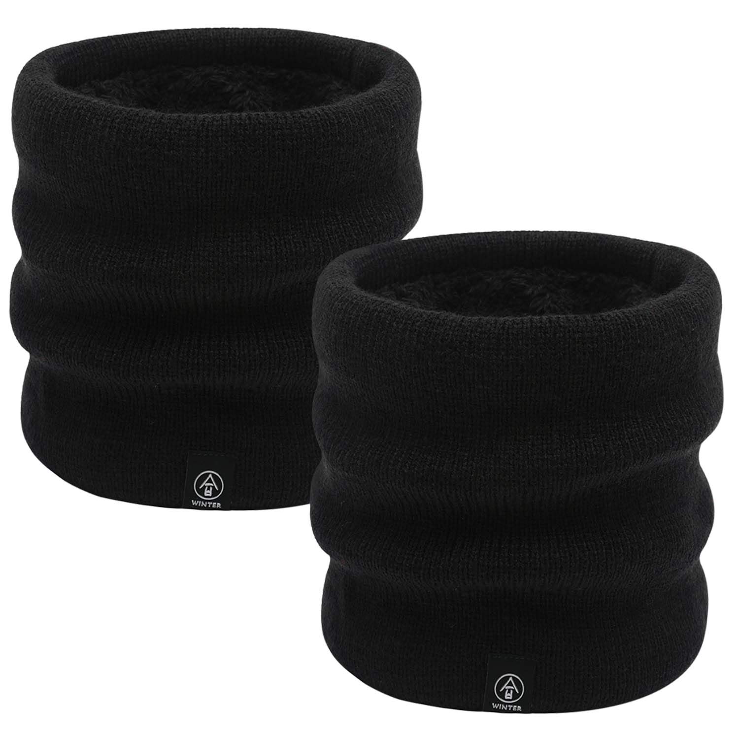 tacobear-accessories-loop-schal-fleece-2er-set-schwarz-winter image 1
