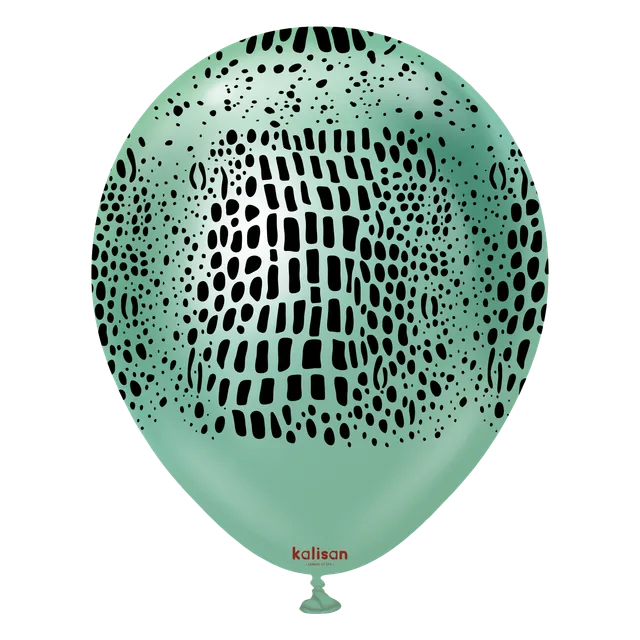 kalisan-safari-crocodile-luftballons-12-zoll-25-st-ck-mirror-green image 1