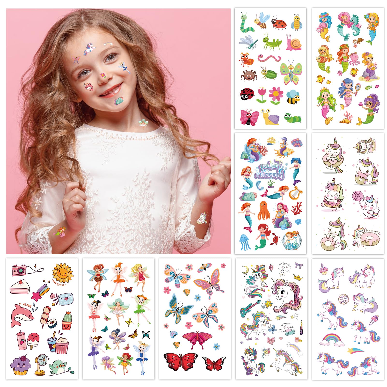 howaf-tempor-re-tattoos-kinder-30-blatt-einhorn-dino-pirat image 4