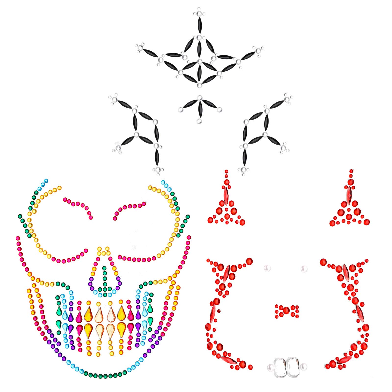 howaf-gesicht-edelsteine-halloween-6er-selbstklebend-glitzer image 3