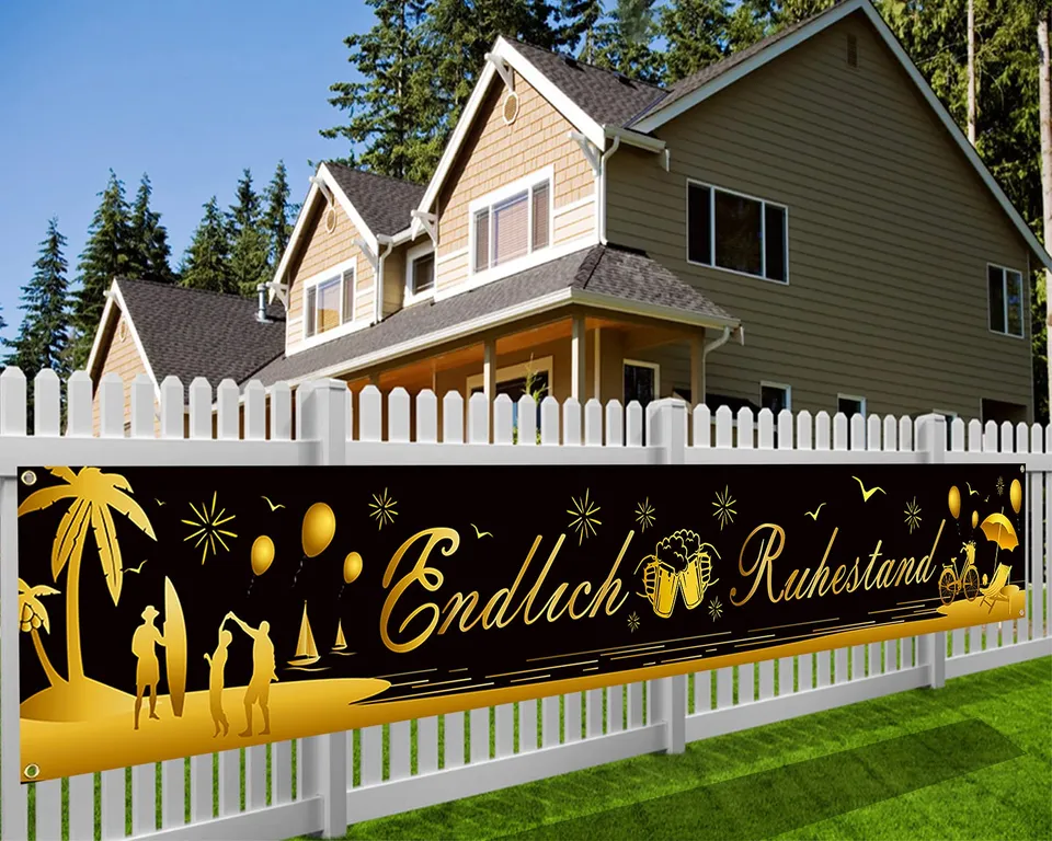 howaf-endlich-ruhestand-banner-schwarz-gold-270x36cm image 1