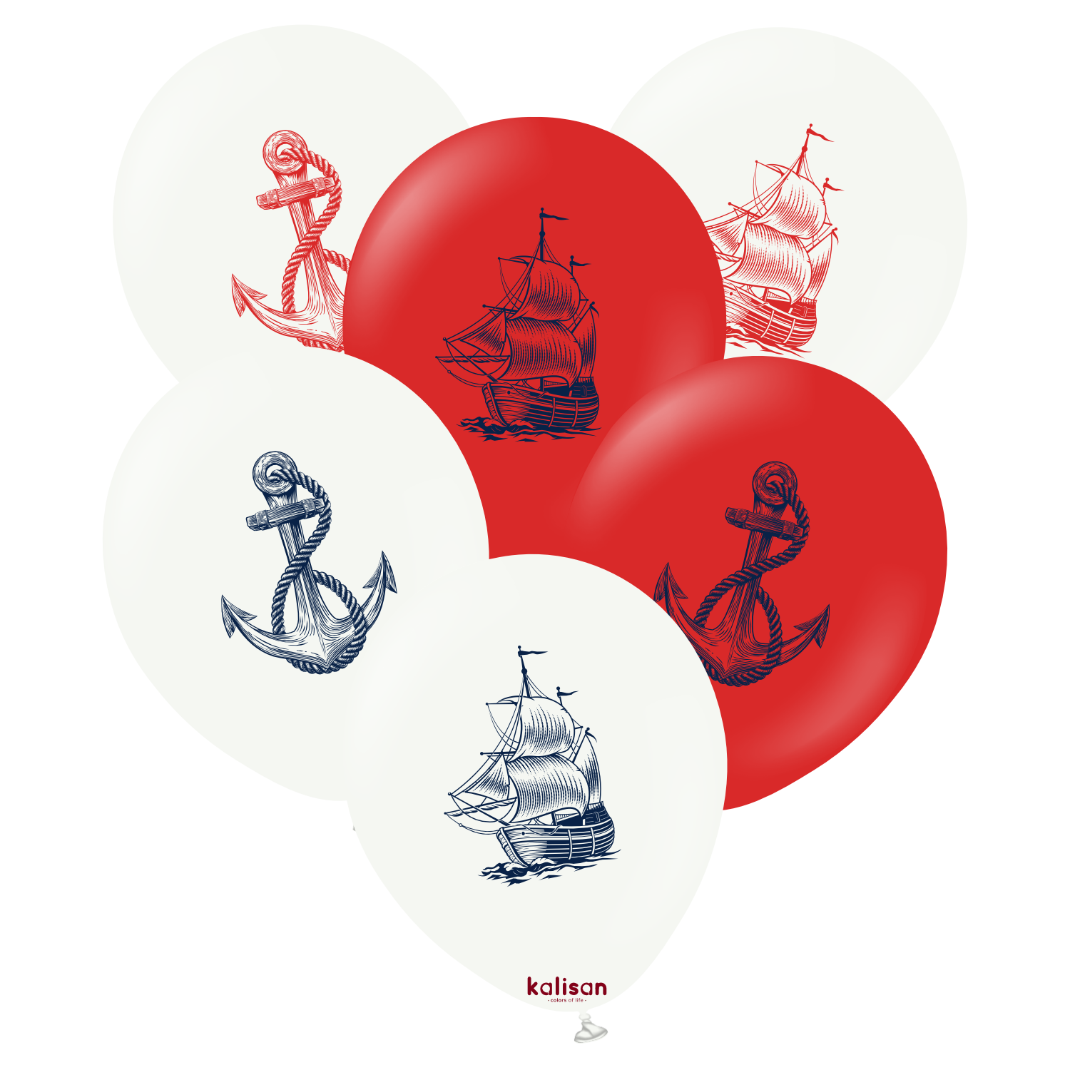 kalisan-birthday-ship-anchor-luftballons-12-zoll-25-st-ck image 1