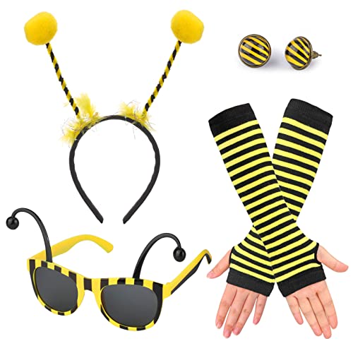 howaf-bienen-kost-m-damen-4-teilig-haarreif-brille-set image 7