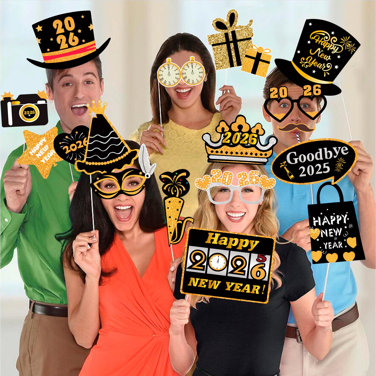 howaf-silvester-fotobox-41-stk-schwarz-gold-neujahr-party image 7